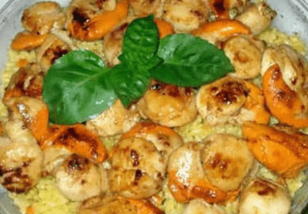 Risotto con capesante e zafferano