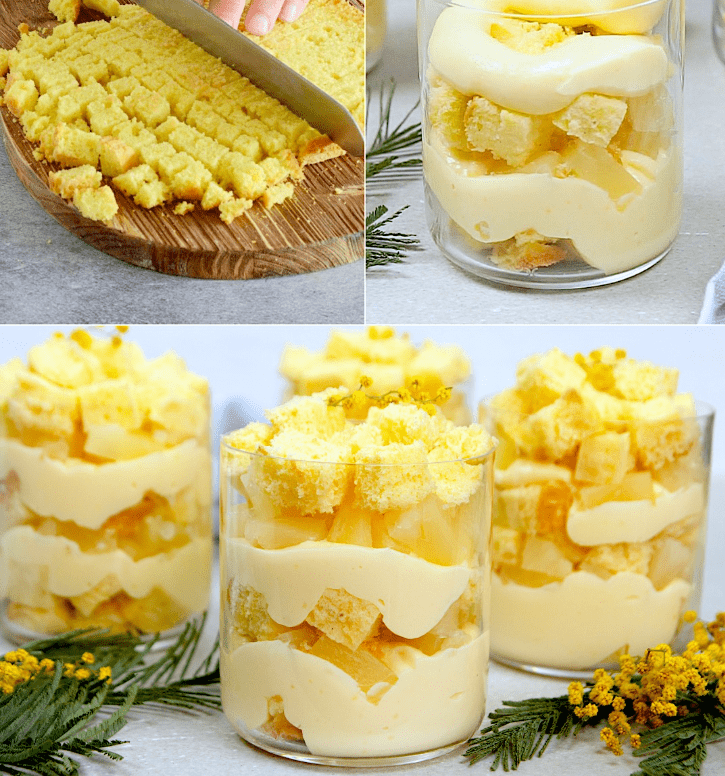 Bicchieri da dessert Mimosa: facili e belli