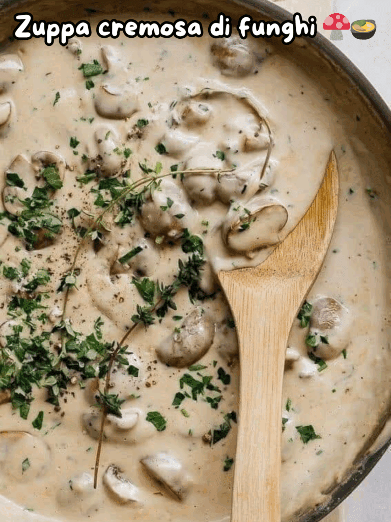 Zuppa cremosa di funghi