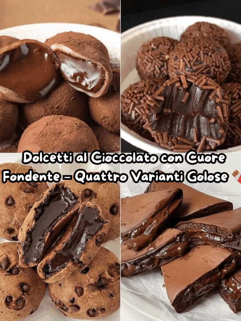 Dolcetti al Cioccolato con Cuore Fondente – Quattro Varianti Golose