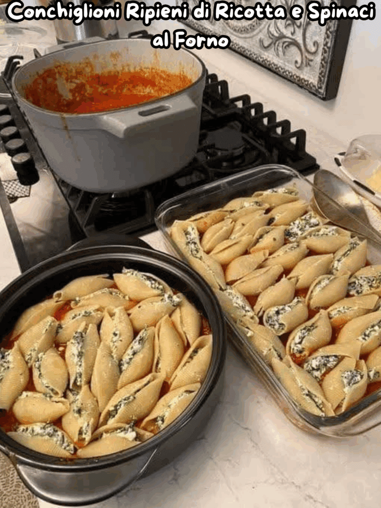 I conchiglioni ripieni di ricotta