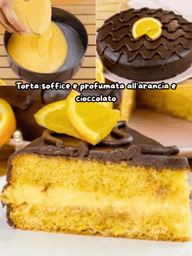 Torta soffice e profumata all'arancia e cioccolato