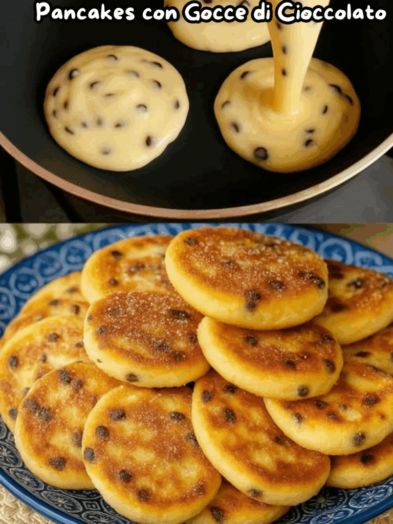 Pancakes con Gocce di Cioccolato