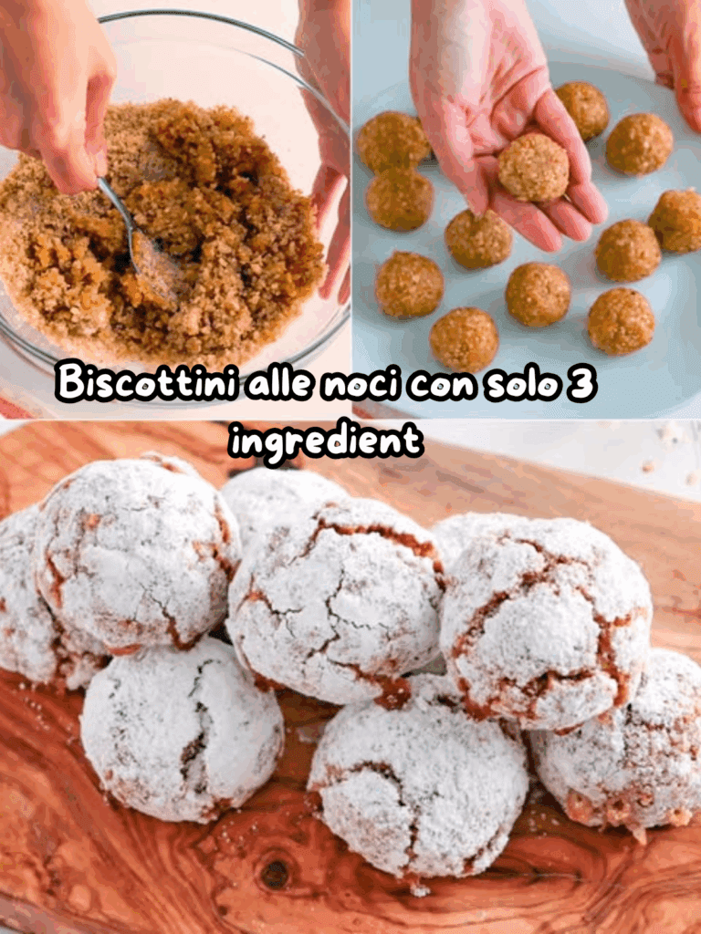 Biscottini alle noci con solo 3 ingredienti