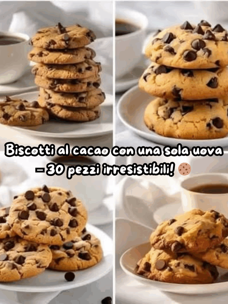 Biscotti al cacao con una sola uova – 30 pezzi irresistibili!