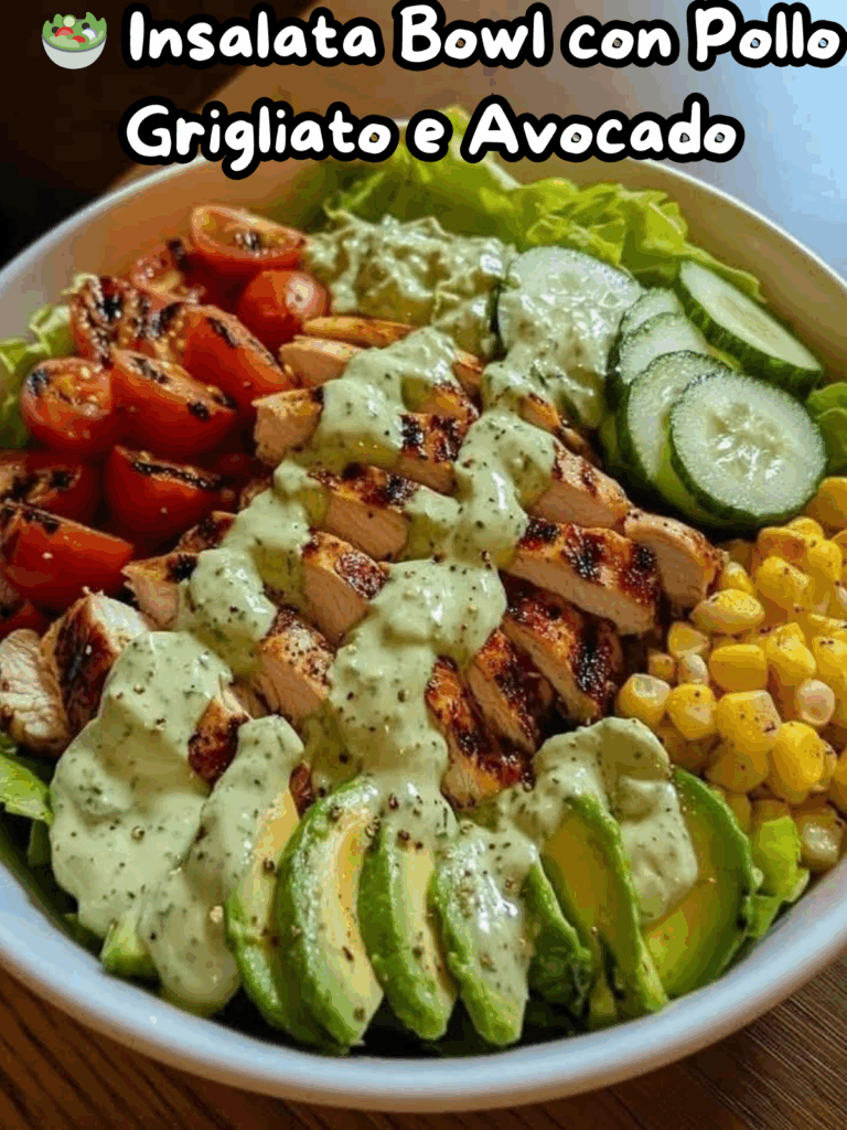 Insalata Bowl con Pollo Grigliato e Avocado
