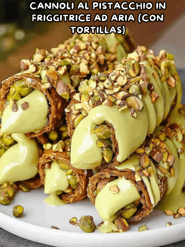 Cannoli al Pistacchio in Friggitrice ad Aria (con Tortillas)