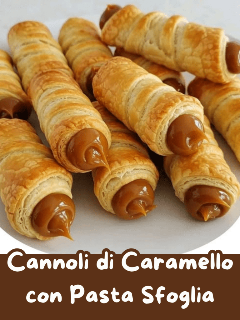 Cannoli di Caramello con Pasta Sfoglia – Un dessert croccante e irresistibile