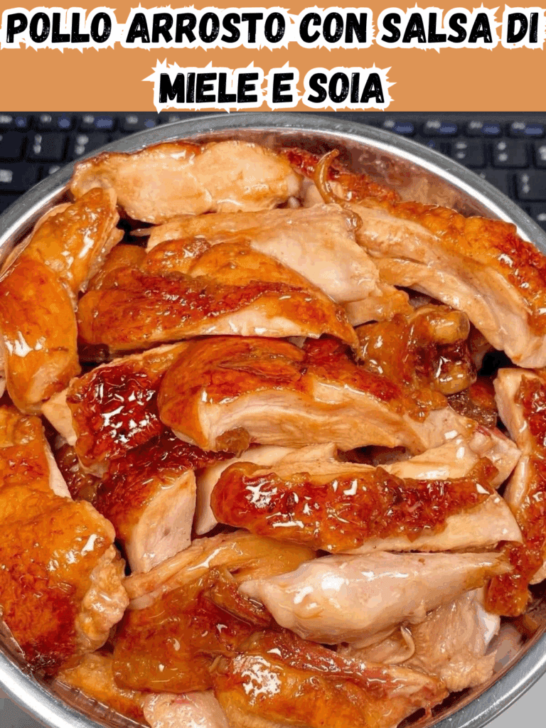 Pollo arrosto con salsa di miele e soia