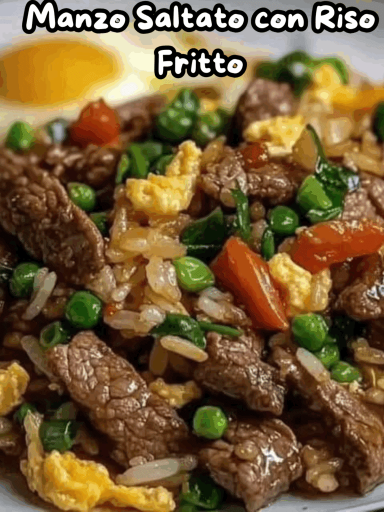 Manzo Saltato con Riso Fritto