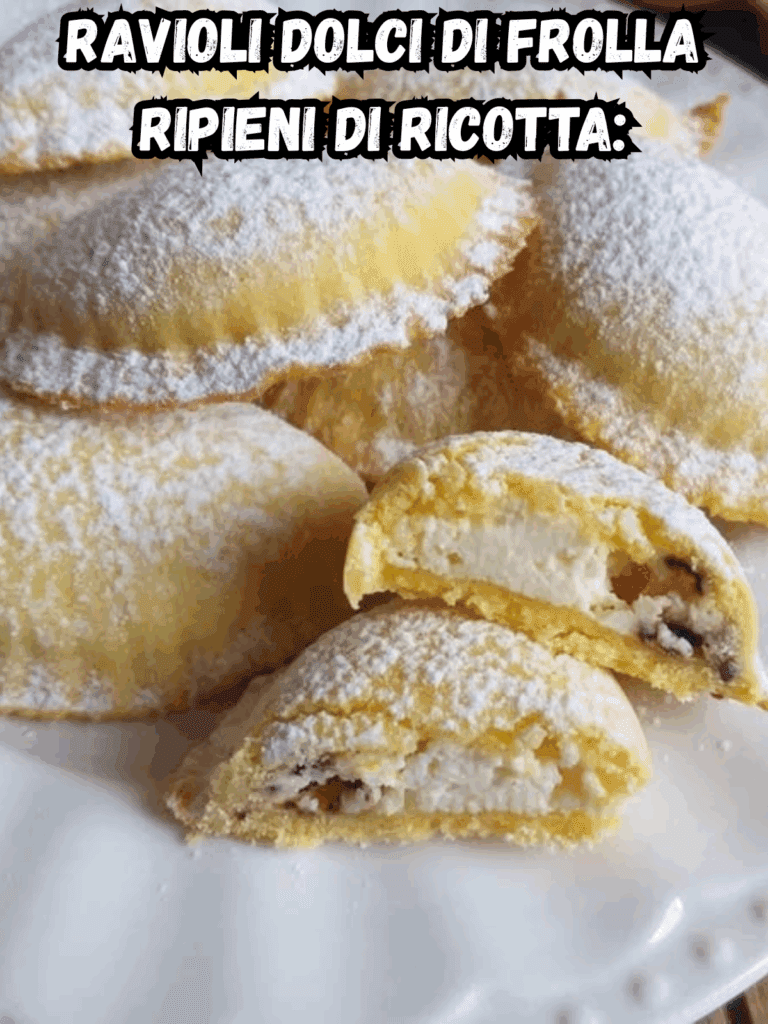 Ravioli dolci di frolla ripieni di ricotta: biscotti profumati e irresistibili per ogni occasione