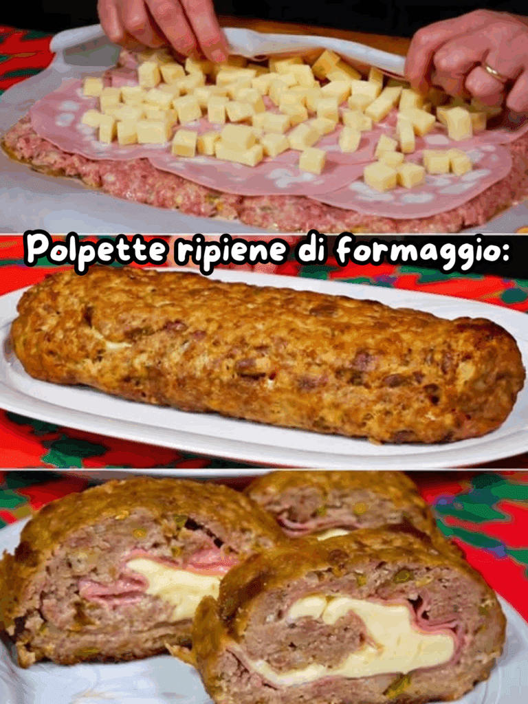 Polpettone ripieno di formaggio: un secondo piatto irresistibile dal cuore filante