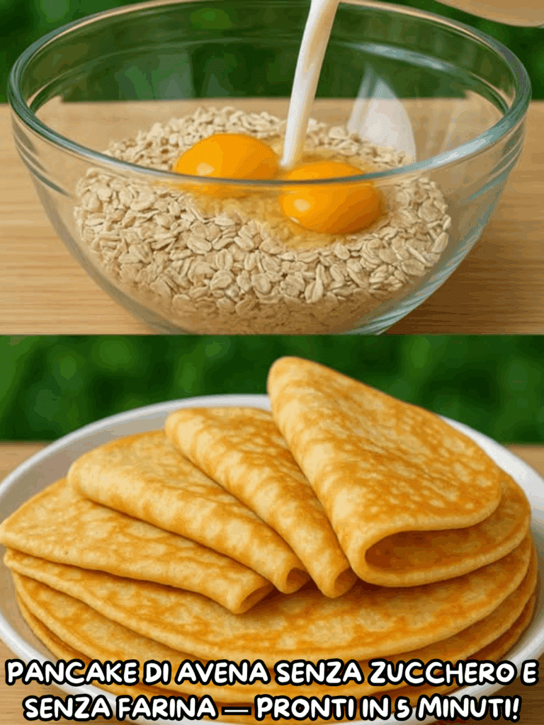 PANCAKE DI AVENA SENZA ZUCCHERO E SENZA FARINA — PRONTI IN 5 MINUTI!