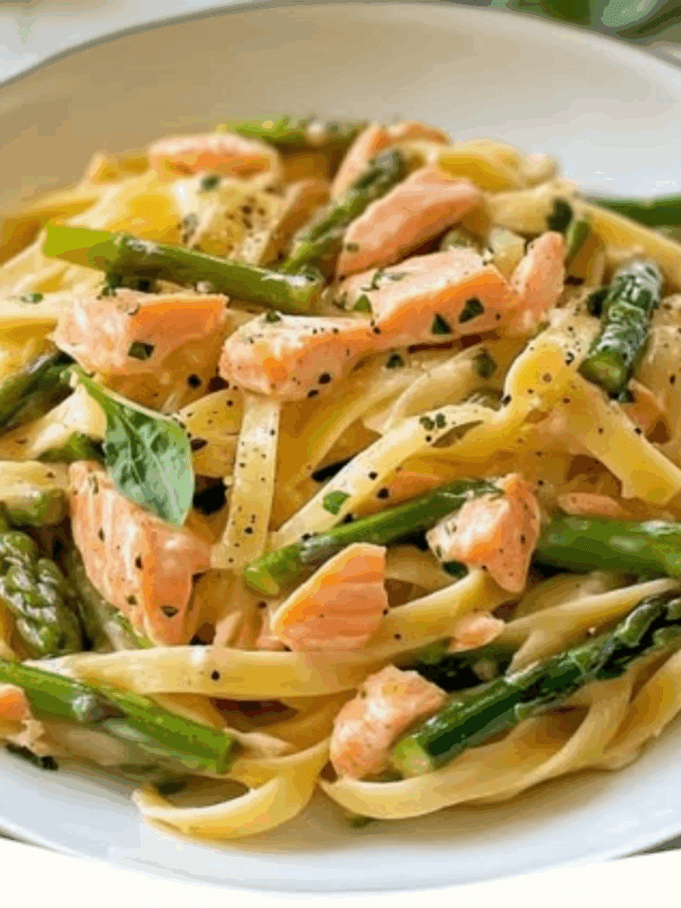Pasta Asparagi e Salmone 