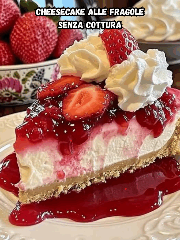 Cheesecake alle Fragole Senza Cottura: Un Paradiso di Dolcezza!