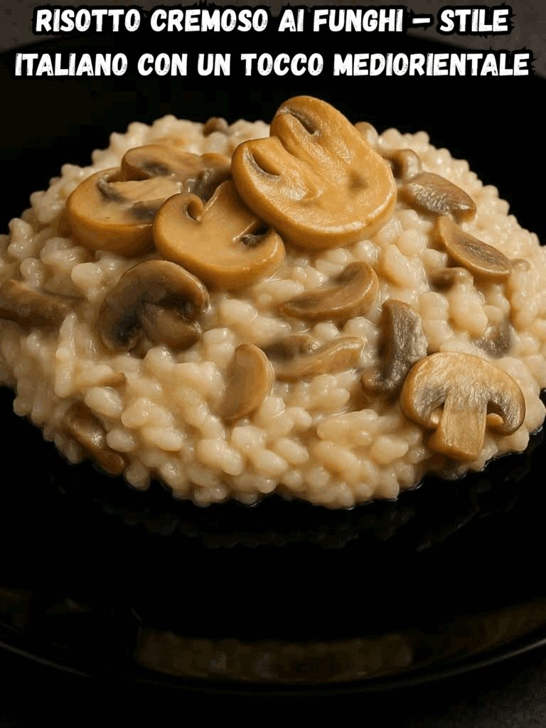 Risotto cremoso ai funghi – Stile italiano con un tocco mediorientale