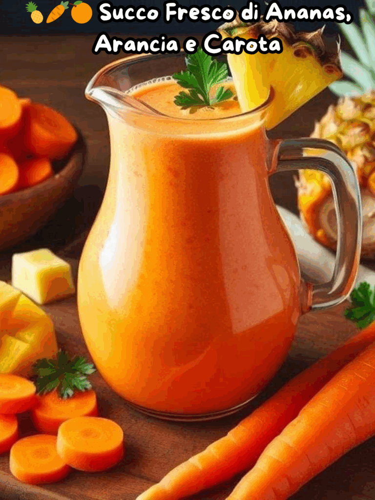 Succo Fresco di Ananas, Arancia e Carota