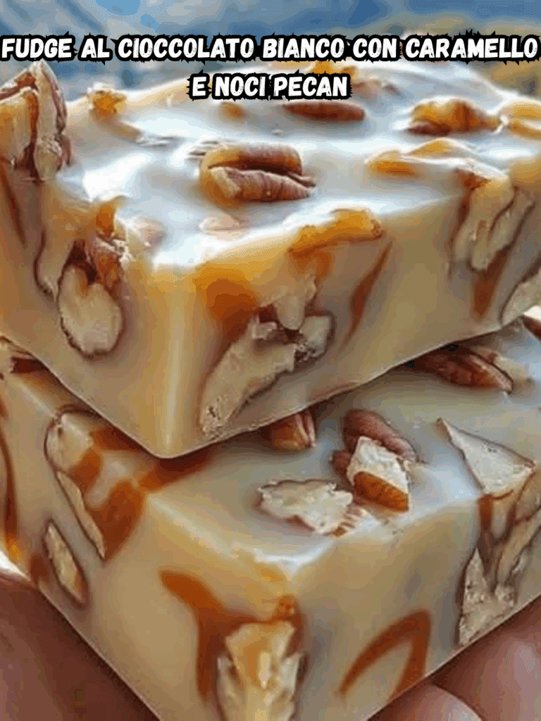 Fudge al Cioccolato Bianco con Caramello e Noci Pecan