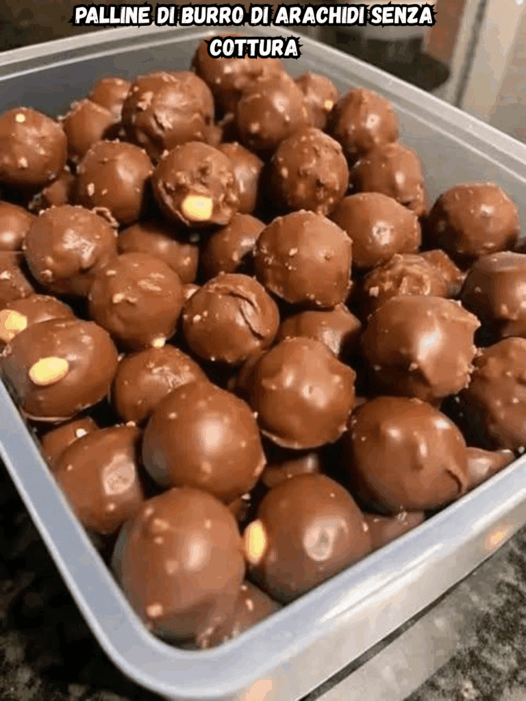 Palline di Burro di Arachidi senza Cottura