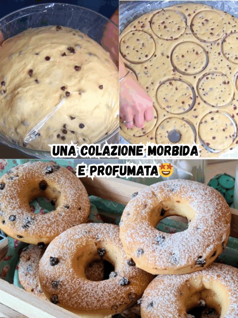 Ciambelle alla ricotta con gocce di cioccolato: il dolce perfetto per una colazione golosa e soffice