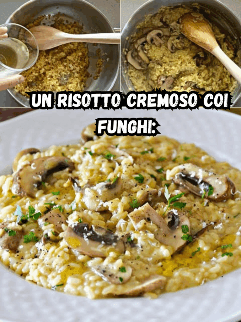 Risotto cremoso ai f  unghi: la ricetta da vero chef