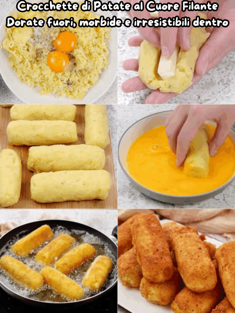 Crocchette di Patate al Cuore Filante – Dorate fuori, morbide e irresistibili dentro