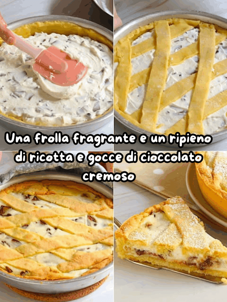 Crostata di ricotta e gocce di cioccolato: il dolce che profuma di casa