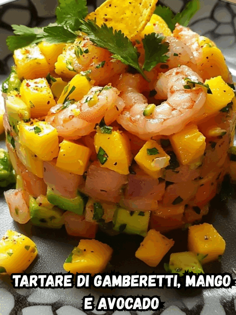 Tartare di Gamberetti, Mango e Avocado