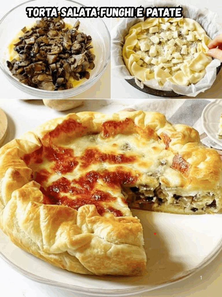 Torta Salata Funghi e Patate: Ricetta Rustica e Gustosa