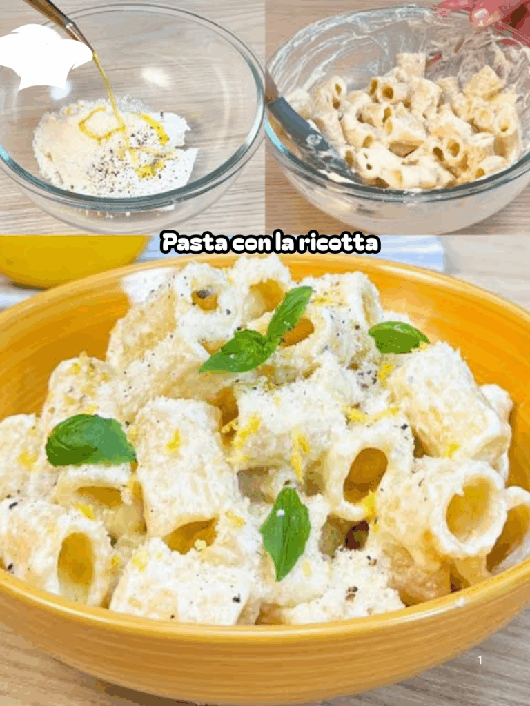 Pasta con la ricotta: un primo piatto cremoso e delicato