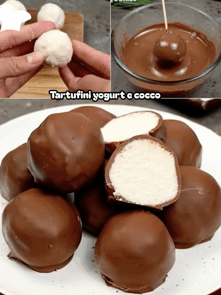 Tartufini yogurt e cocco: la ricetta dei bon bon veloci e deliziosi