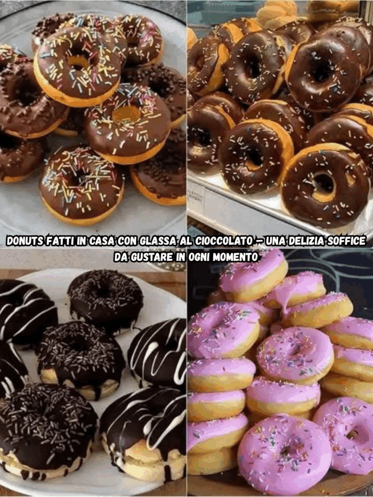 Donuts Fatti in Casa con Glassa al Cioccolato – Una Delizia Soffice da Gustare in Ogni Momento