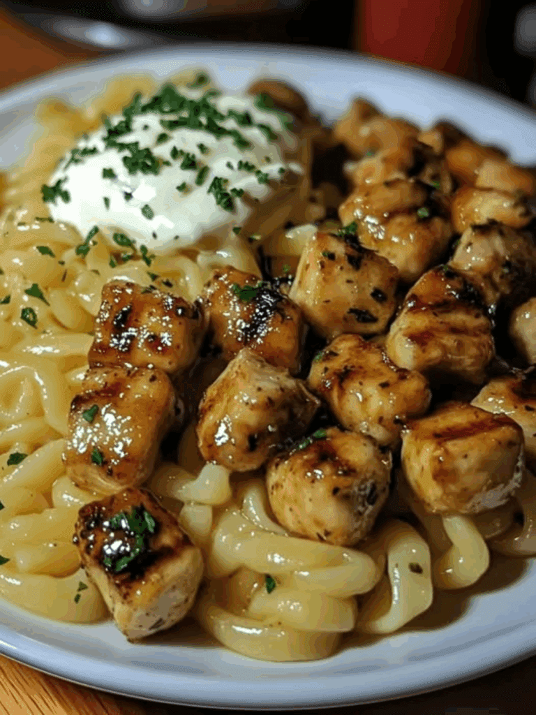 Pasta Cellentani con Pollo al Miele e Aglio in Crema di Parmigiano