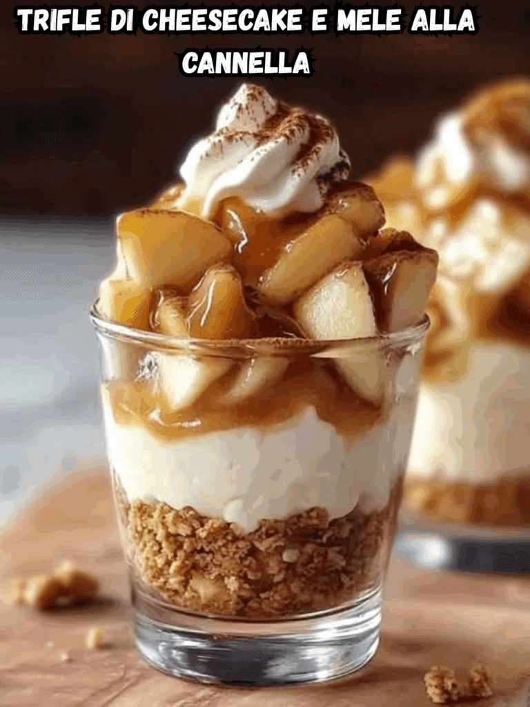 Trifle di Cheesecake e Mele alla Cannella