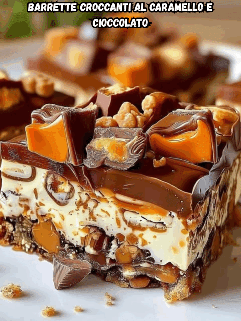 Barrette Croccanti al Caramello e Cioccolato