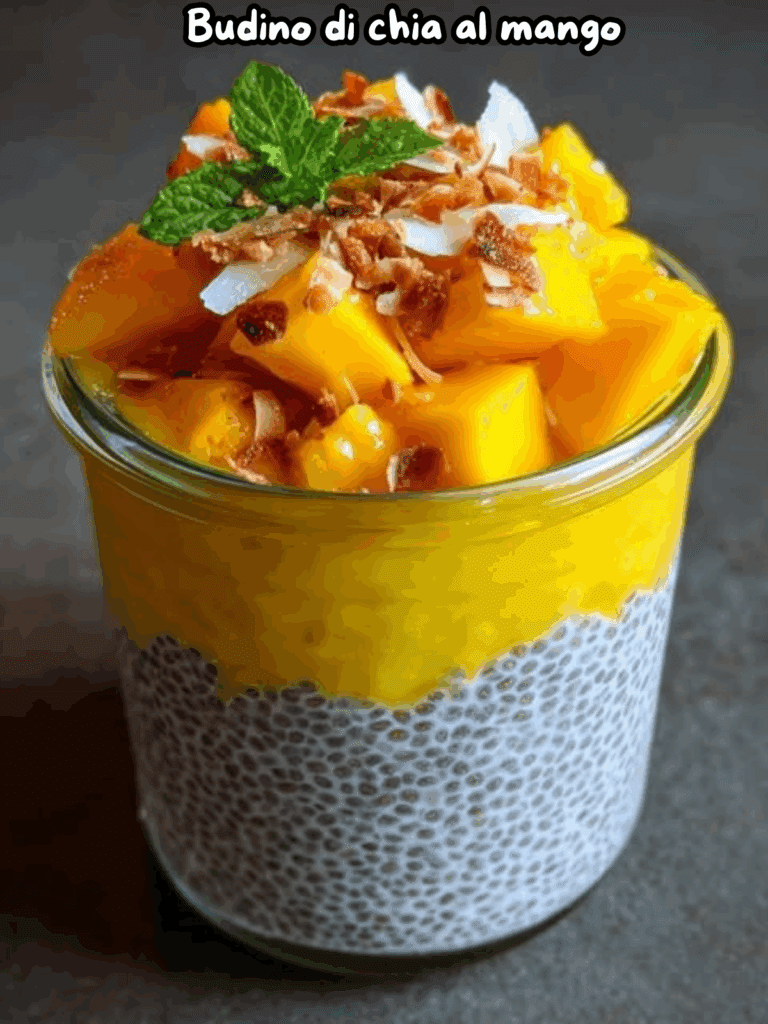 Budino di chia al mango: il dolce estivo sano e tropicale