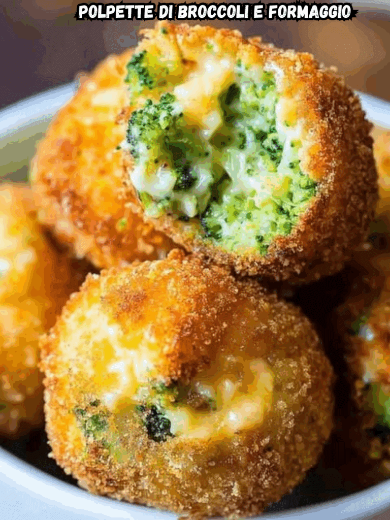 Polpette di Broccoli e Formaggio: croccanti fuori, filanti dentro