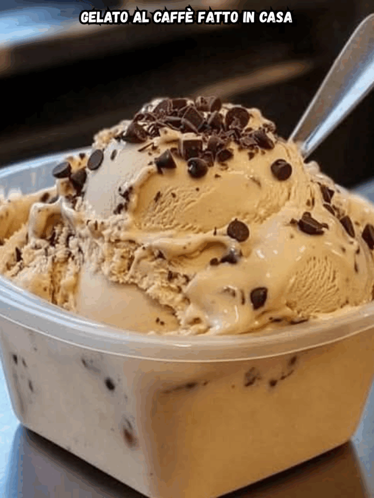 Gelato al caffè fatto in casa (senza gelatiera)