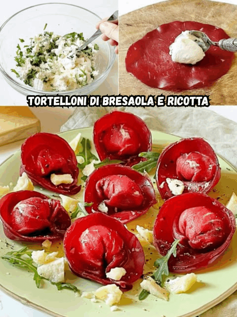 Tortelloni di bresaola e ricotta: l'antipasto veloce, raffinato e scenografico per stupire con semplicità