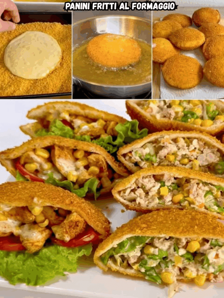 Panini fritti al formaggio: croccanti fuori, filanti dentro