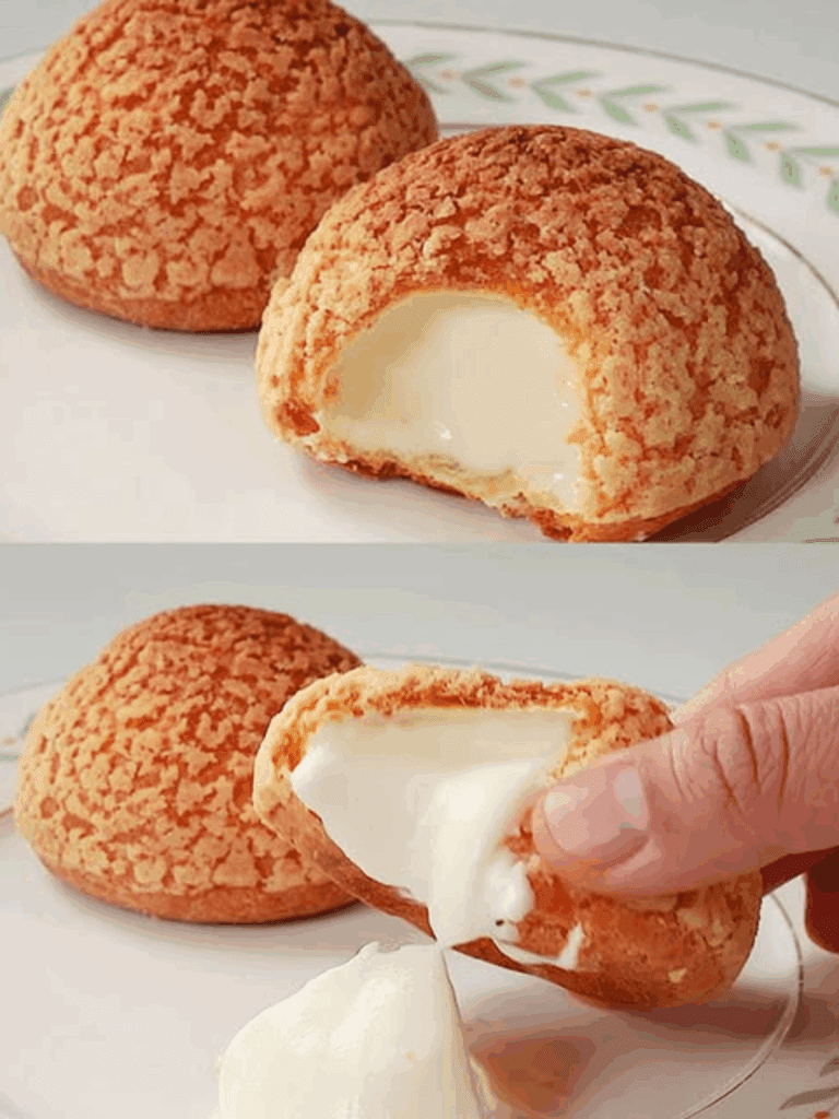 Bignè Classici con Ripieno di Crema alla Vaniglia