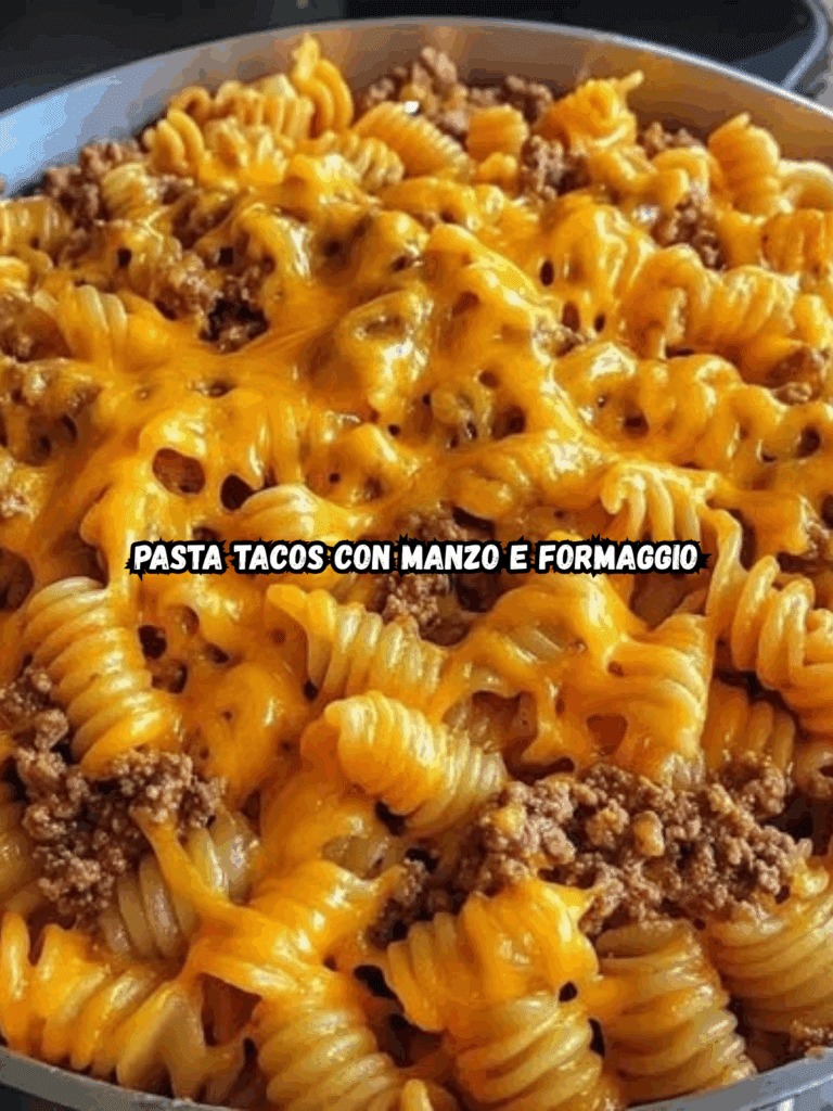 Pasta tacos con manzo e formaggio: un primo piatto sfizioso, cremoso e ricco di sapore