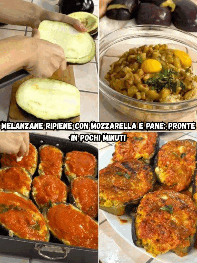 Melanzane ripiene con mozzarella e pane: pronte in pochi minuti