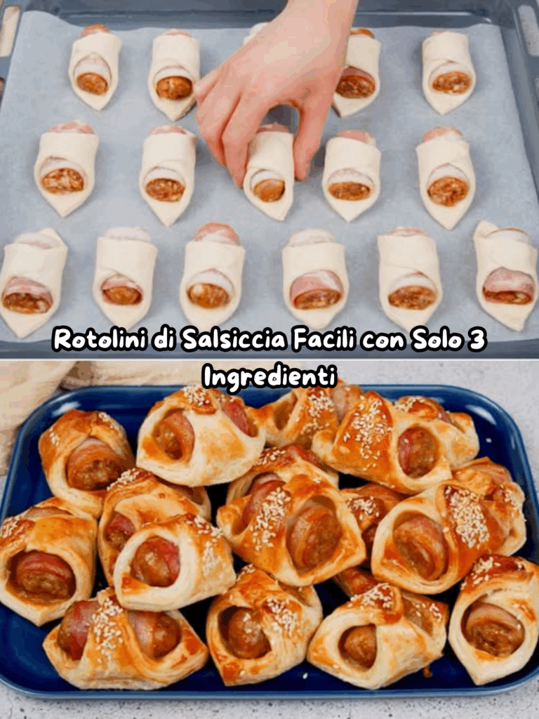 Rotolini di Salsiccia Facili con Solo 3 Ingredienti