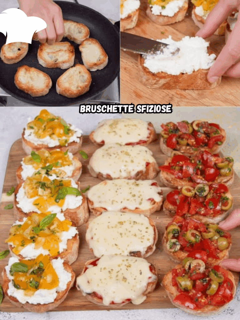 Bruschette sfiziose: 3 idee veloci per un antipasto delizioso e colorato