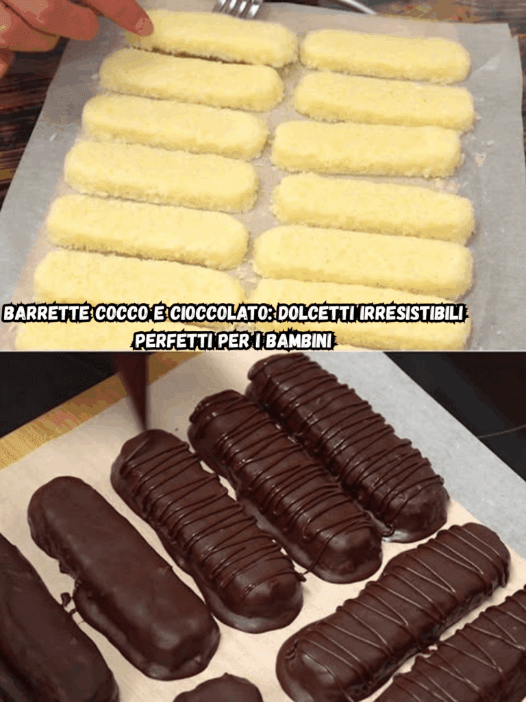 Barrette cocco e cioccolato: dolcetti irresistibili perfetti per i bambini