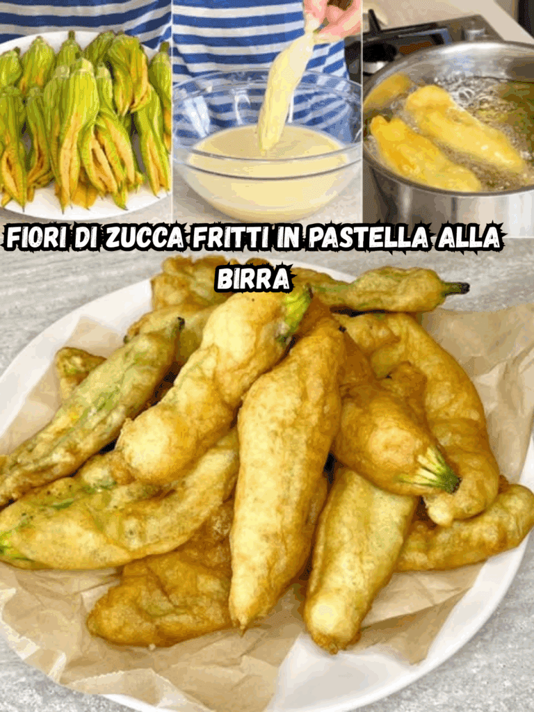 Fiori di zucca fritti in pastella alla birra