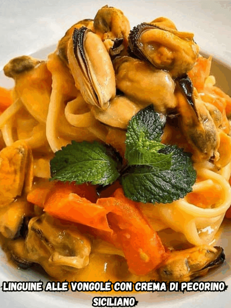 Linguine alle Vongole con Crema di Pecorino Siciliano: Un Viaggio nei Sapori di Monreale