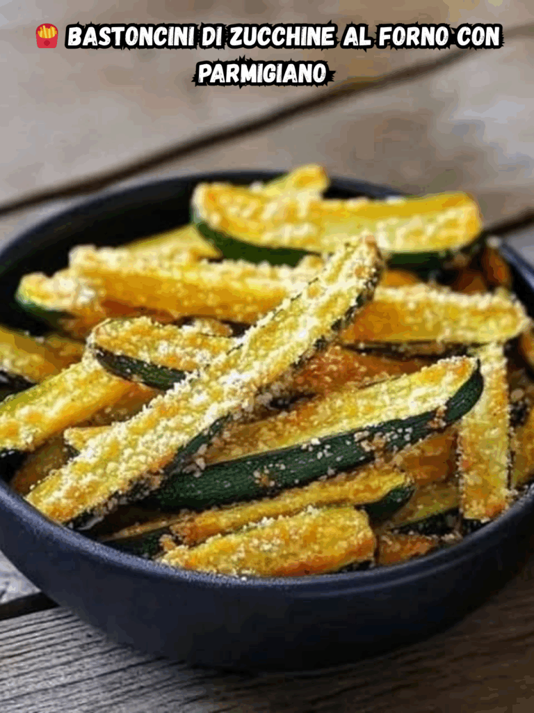 Bastoncini di Zucchine al Forno con Parmigiano – Croccanti e Leggeri