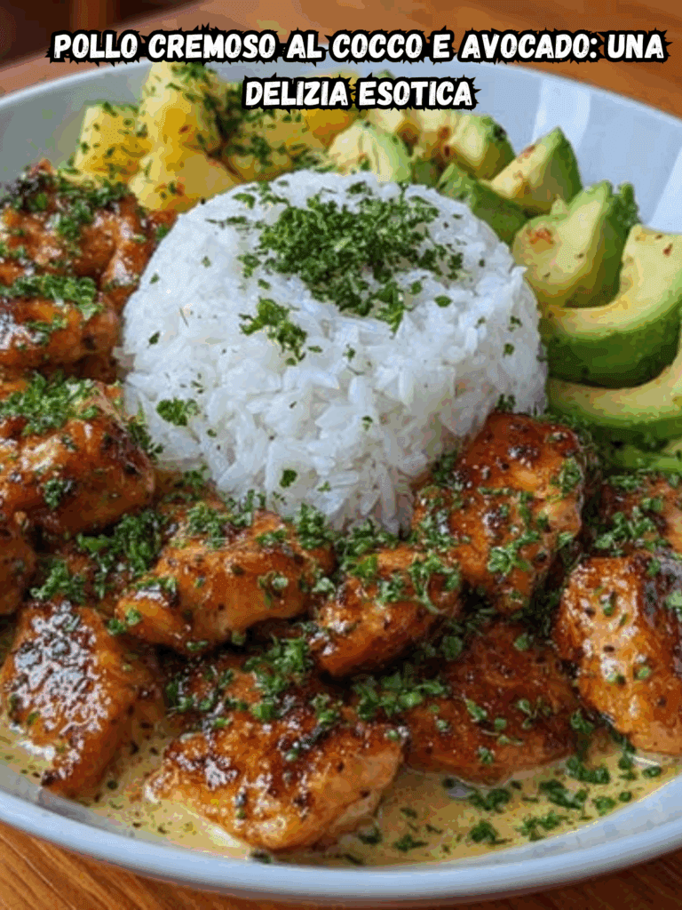 Pollo cremoso al cocco e avocado: una delizia esotica